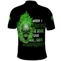 When I Was Born Skull Polo Shirt - Wonder Print Shop