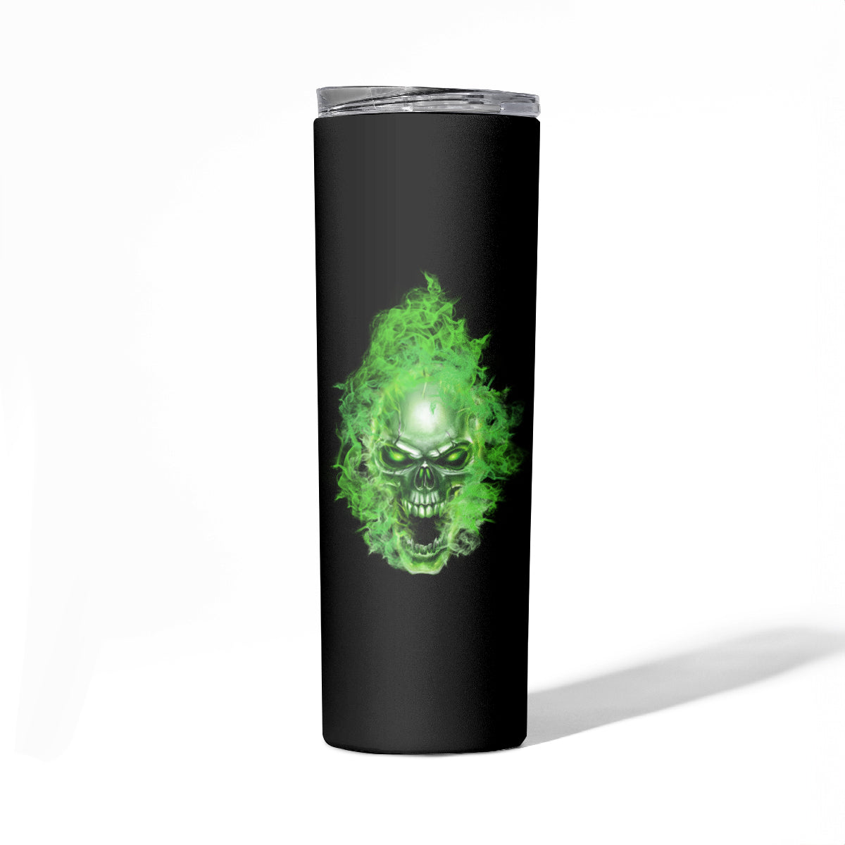 When I Was Born Skull Skinny Tumbler - Wonder Print Shop