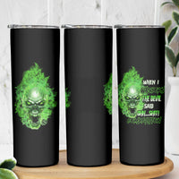 When I Was Born Skull Skinny Tumbler - Wonder Print Shop