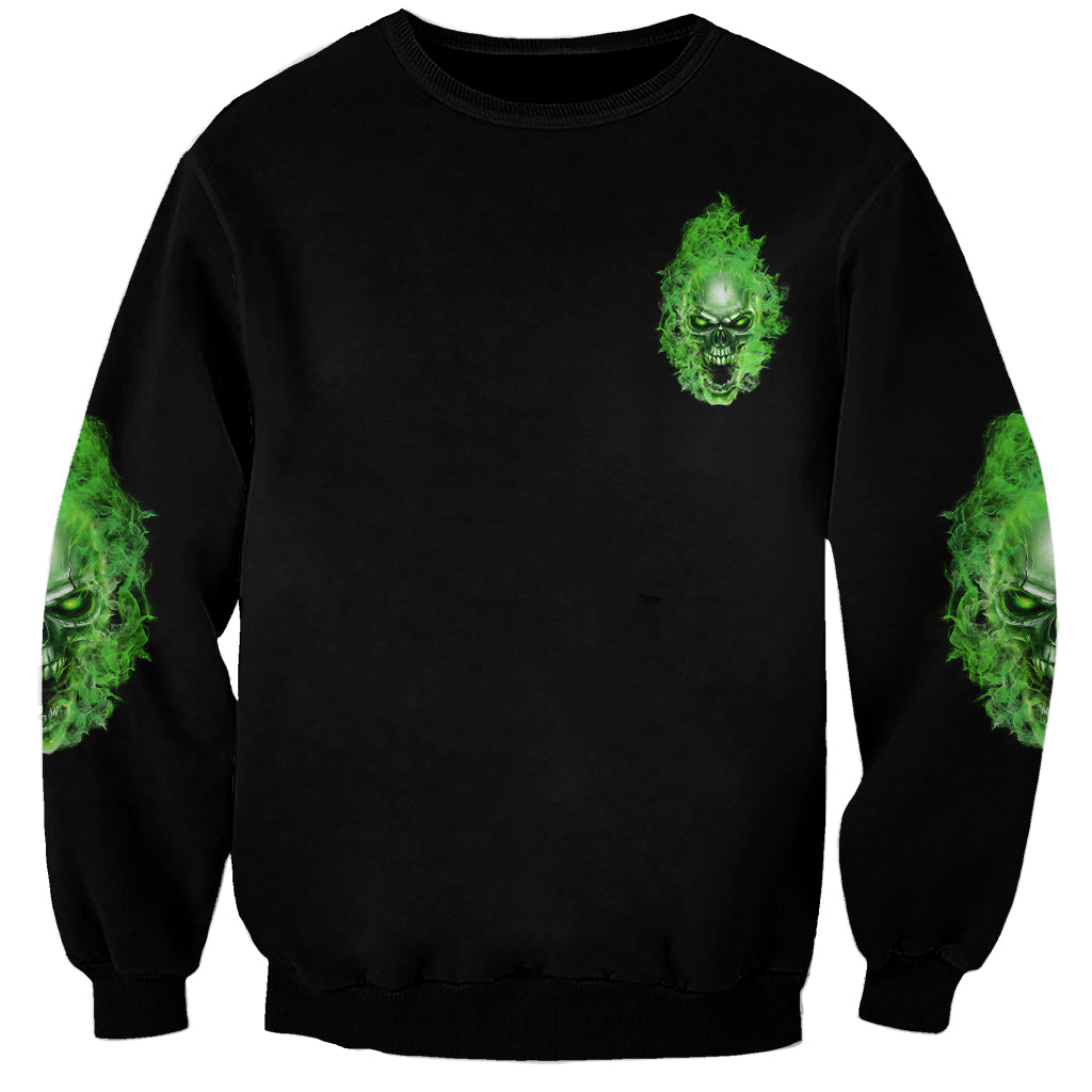 When I Was Born Skull Sweatshirt - Wonder Print Shop