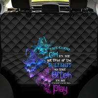 The Good Girl In Me Got Tired Skull Witch Halloween Back Car Seat Cover - Wonder Print Shop