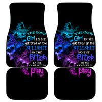 The Good Girl In Me Got Tired Skull Witch Halloween Car Mats - Wonder Print Shop
