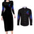 The Good Girl In Me Got Tired Skull Witch Halloween Couples Matching Long Sleeve Bodycon Dress and Long Sleeve Button Shirt - Wonder Print Shop