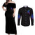The Good Girl In Me Got Tired Skull Witch Halloween Couples Matching Off Shoulder Maxi Dress and Long Sleeve Button Shirt - Wonder Print Shop