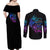 The Good Girl In Me Got Tired Skull Witch Halloween Couples Matching Off Shoulder Maxi Dress and Long Sleeve Button Shirt - Wonder Print Shop