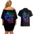 The Good Girl In Me Got Tired Skull Witch Halloween Couples Matching Off Shoulder Short Dress and Hawaiian Shirt - Wonder Print Shop