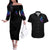The Good Girl In Me Got Tired Skull Witch Halloween Couples Matching Off The Shoulder Long Sleeve Dress and Hawaiian Shirt - Wonder Print Shop