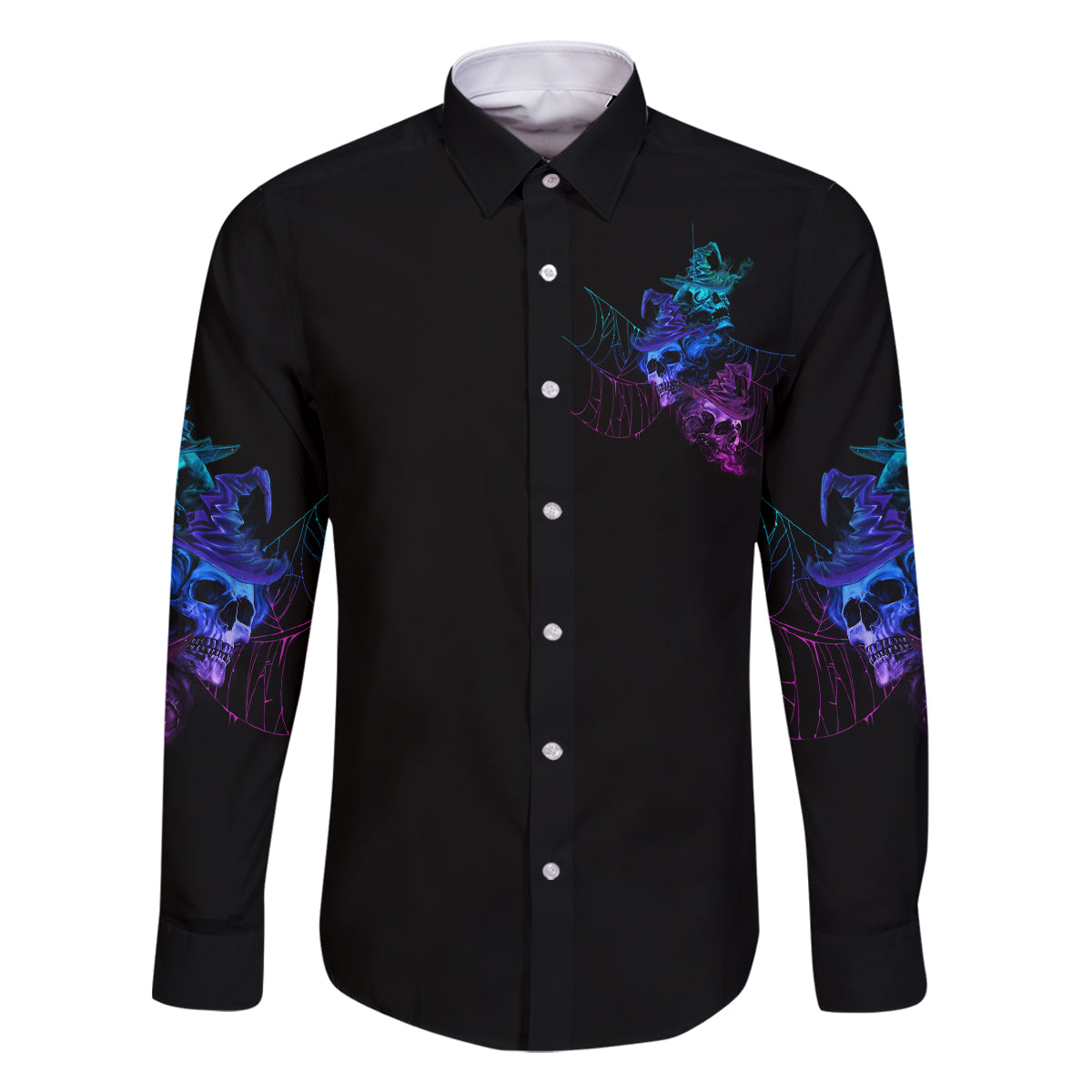 The Good Girl In Me Got Tired Skull Witch Halloween Family Matching Long Sleeve Bodycon Dress and Hawaiian Shirt - Wonder Print Shop