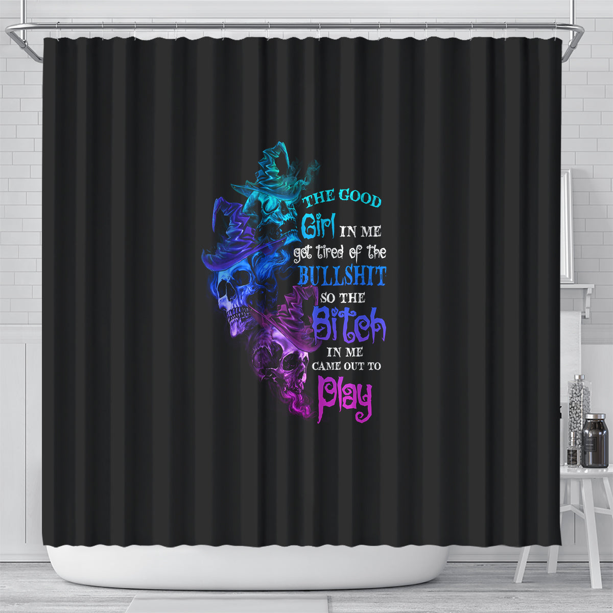 the-good-girl-in-me-got-tired-skull-witch-halloween-shower-curtain