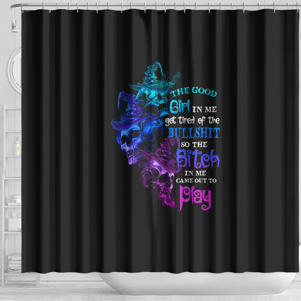 the-good-girl-in-me-got-tired-skull-witch-halloween-shower-curtain