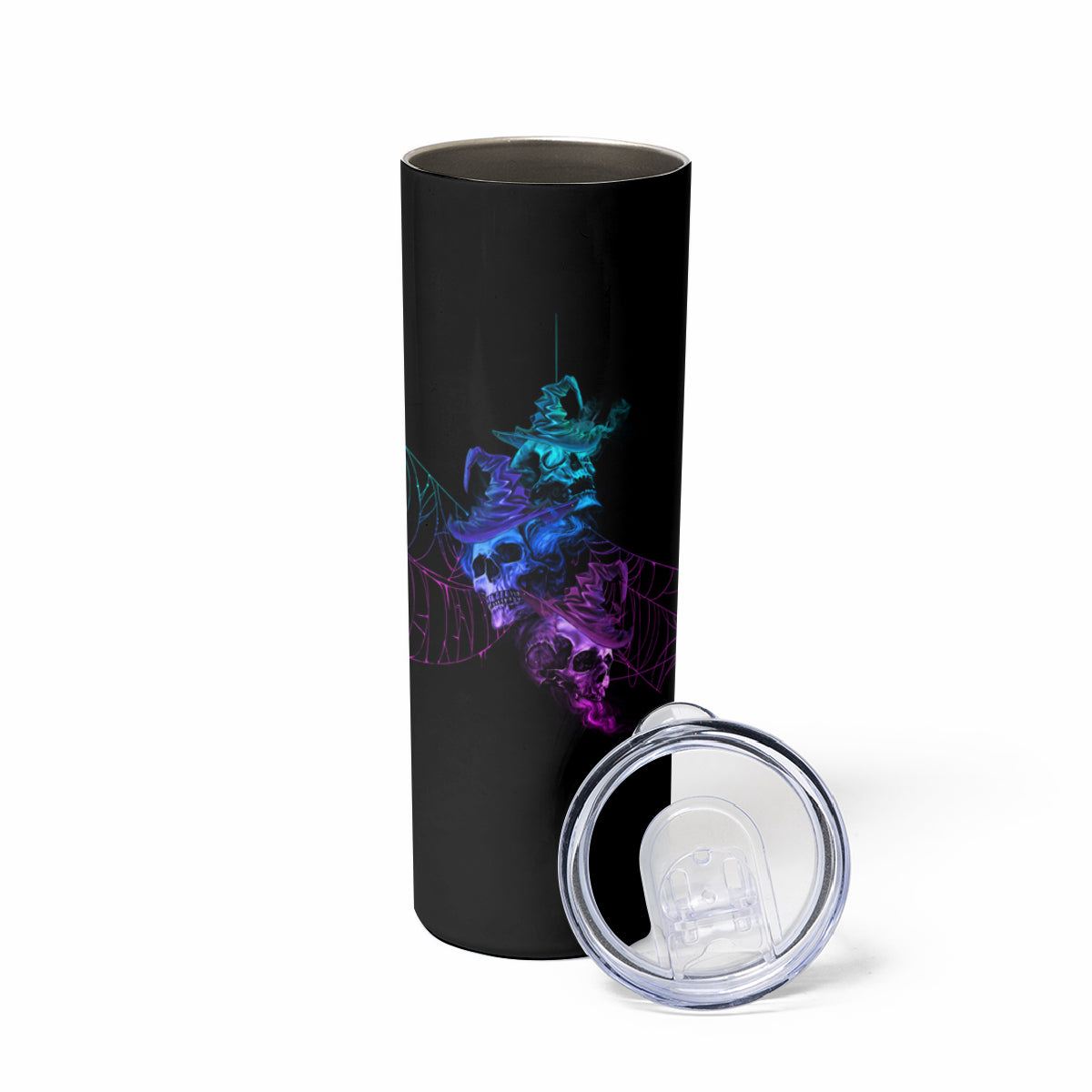 The Good Girl In Me Got Tired Skull Witch Halloween Skinny Tumbler - Wonder Print Shop