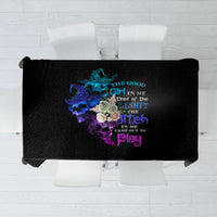 The Good Girl In Me Got Tired Skull Witch Halloween Tablecloth - Wonder Print Shop