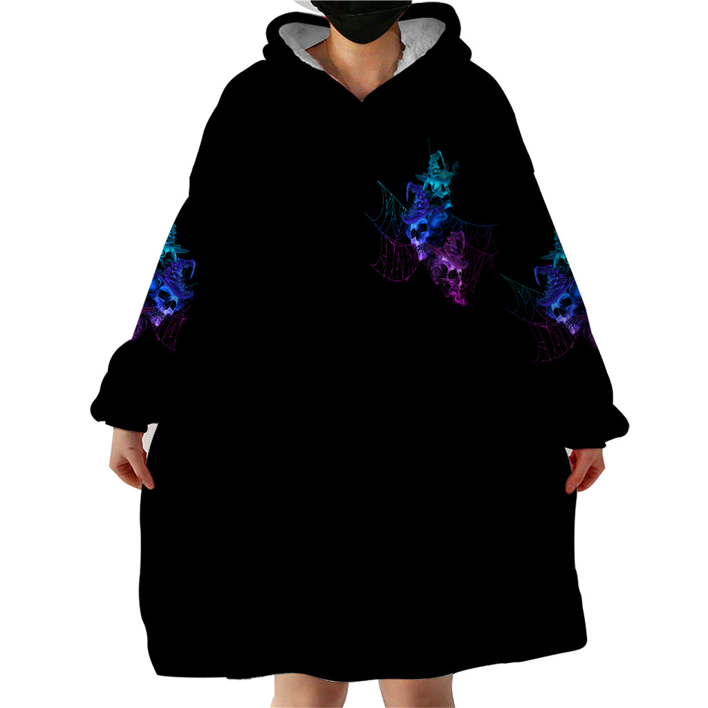 The Good Girl In Me Got Tired Skull Witch Halloween Wearable Blanket Hoodie - Wonder Print Shop