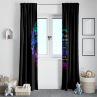 The Good Girl In Me Got Tired Skull Witch Halloween Window Curtain - Wonder Print Shop