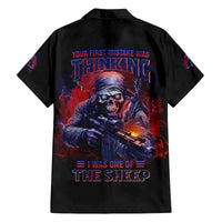 Your First Mistake Was Thinking Family Matching Off Shoulder Long Sleeve Dress and Hawaiian Shirt - Wonder Print Shop