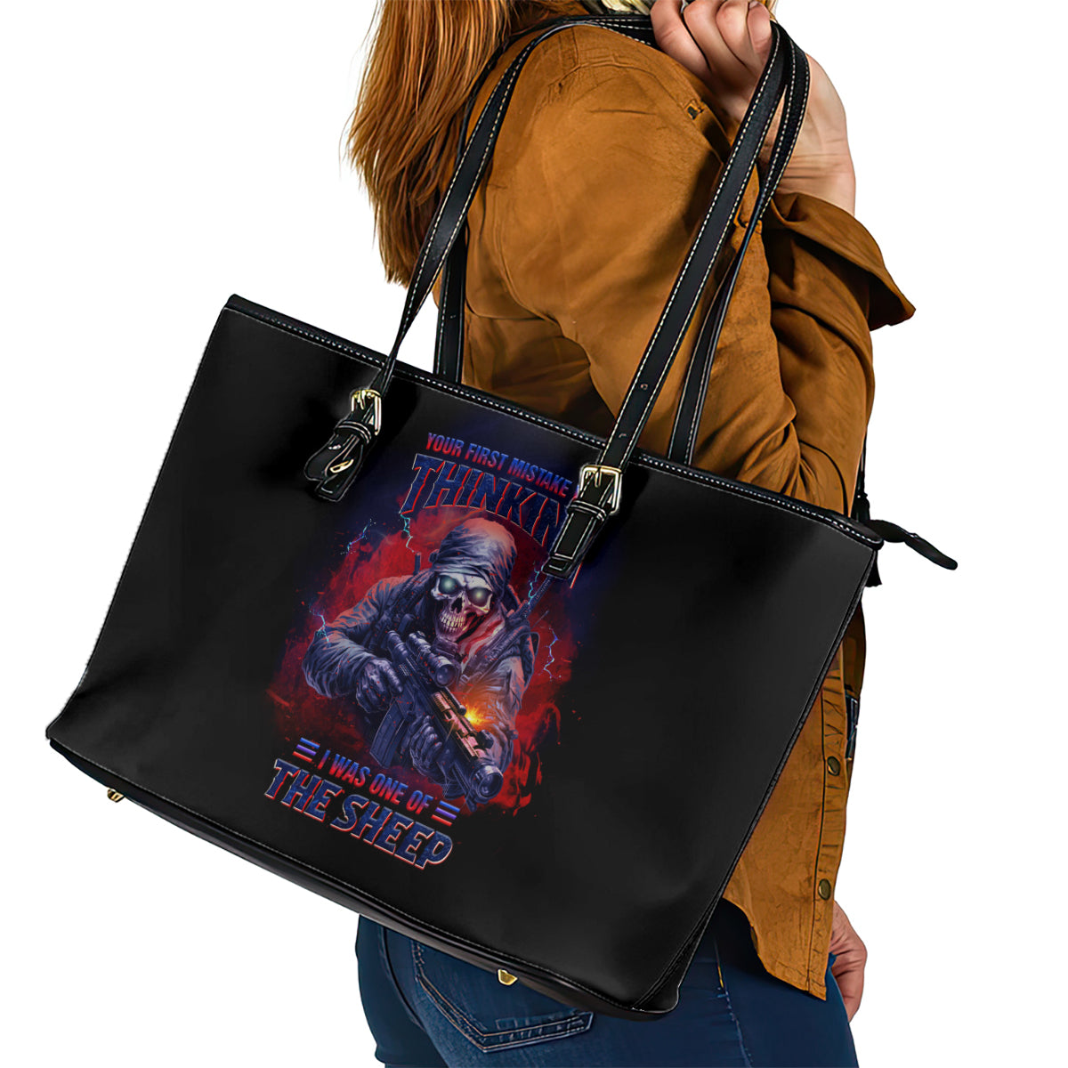Your First Mistake Was Thinking Leather Tote Bag - Wonder Print Shop