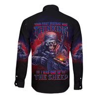 Your First Mistake Was Thinking Long Sleeve Button Shirt - Wonder Print Shop