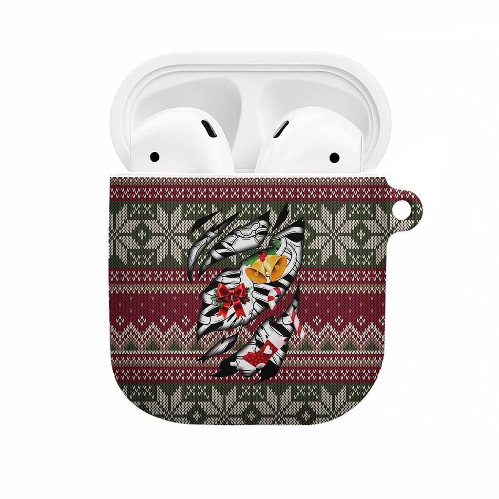 Skeleton Candy Cane Christmas AirPods Case Xmas Holiday Patterns - Wonder Print Shop
