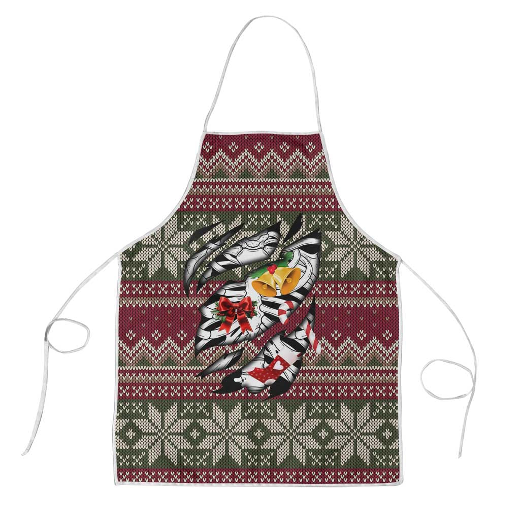 Skeleton Candy Cane Christmas Apron Xmas Holiday Patterns - Wonder Print Shop
