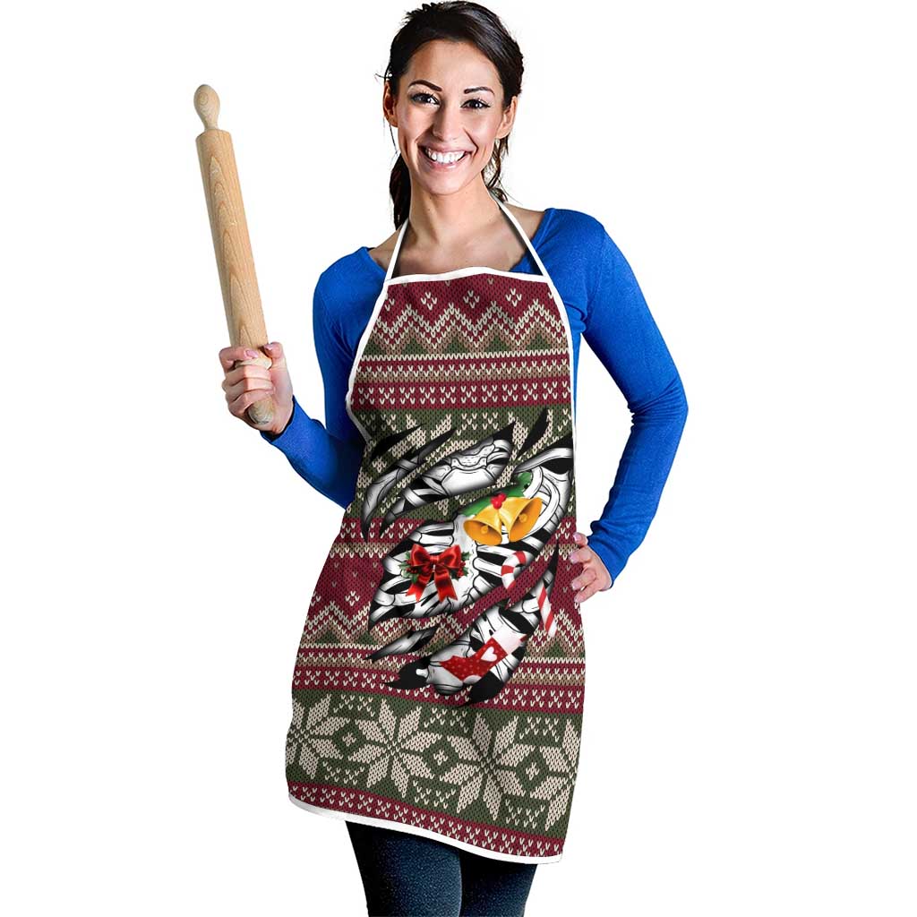 Skeleton Candy Cane Christmas Apron Xmas Holiday Patterns - Wonder Print Shop