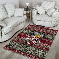 Skeleton Candy Cane Christmas Area Rug Xmas Holiday Patterns - Wonder Print Shop