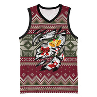 Skeleton Candy Cane Christmas Basketball Jersey Xmas Holiday Patterns - Wonder Print Shop