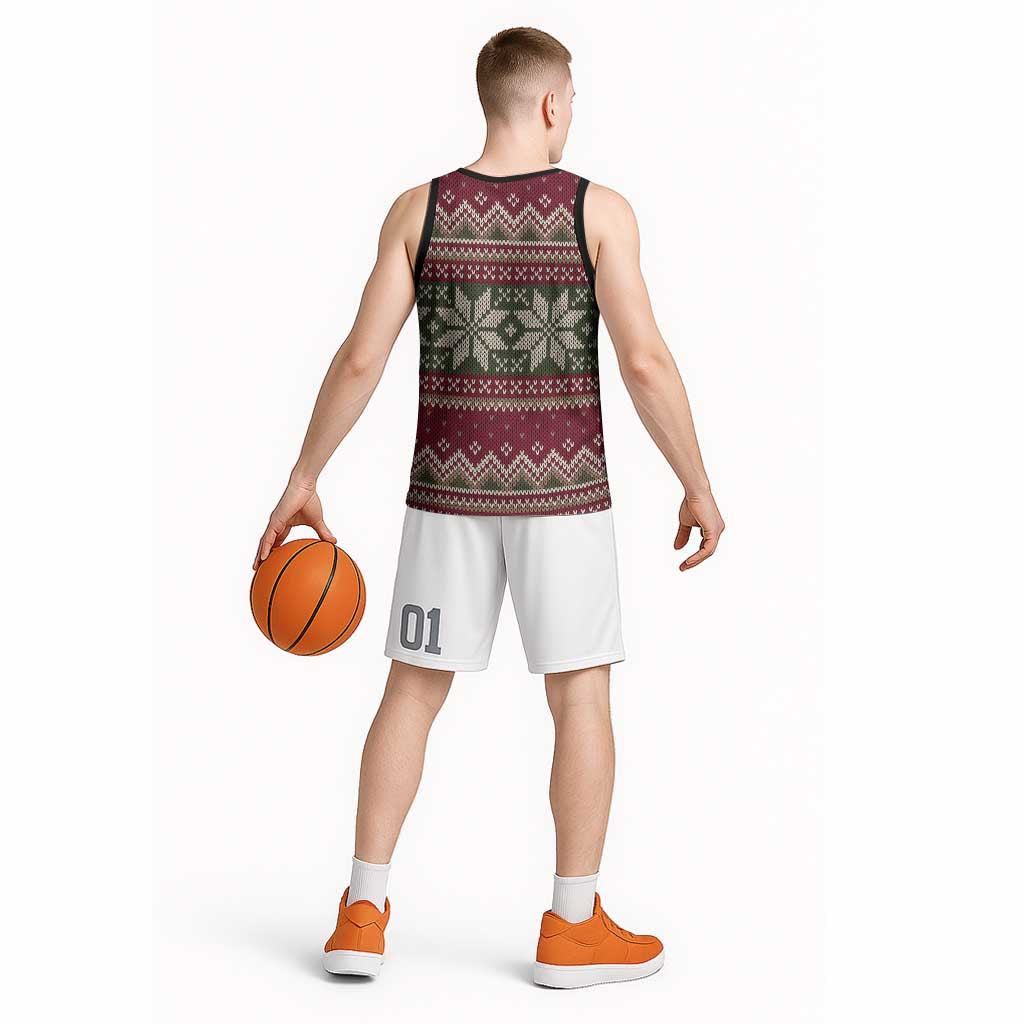 Skeleton Candy Cane Christmas Basketball Jersey Xmas Holiday Patterns - Wonder Print Shop