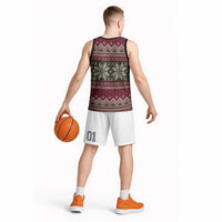 Skeleton Candy Cane Christmas Basketball Jersey Xmas Holiday Patterns - Wonder Print Shop