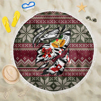 Skeleton Candy Cane Christmas Beach Blanket Xmas Holiday Patterns - Wonder Print Shop