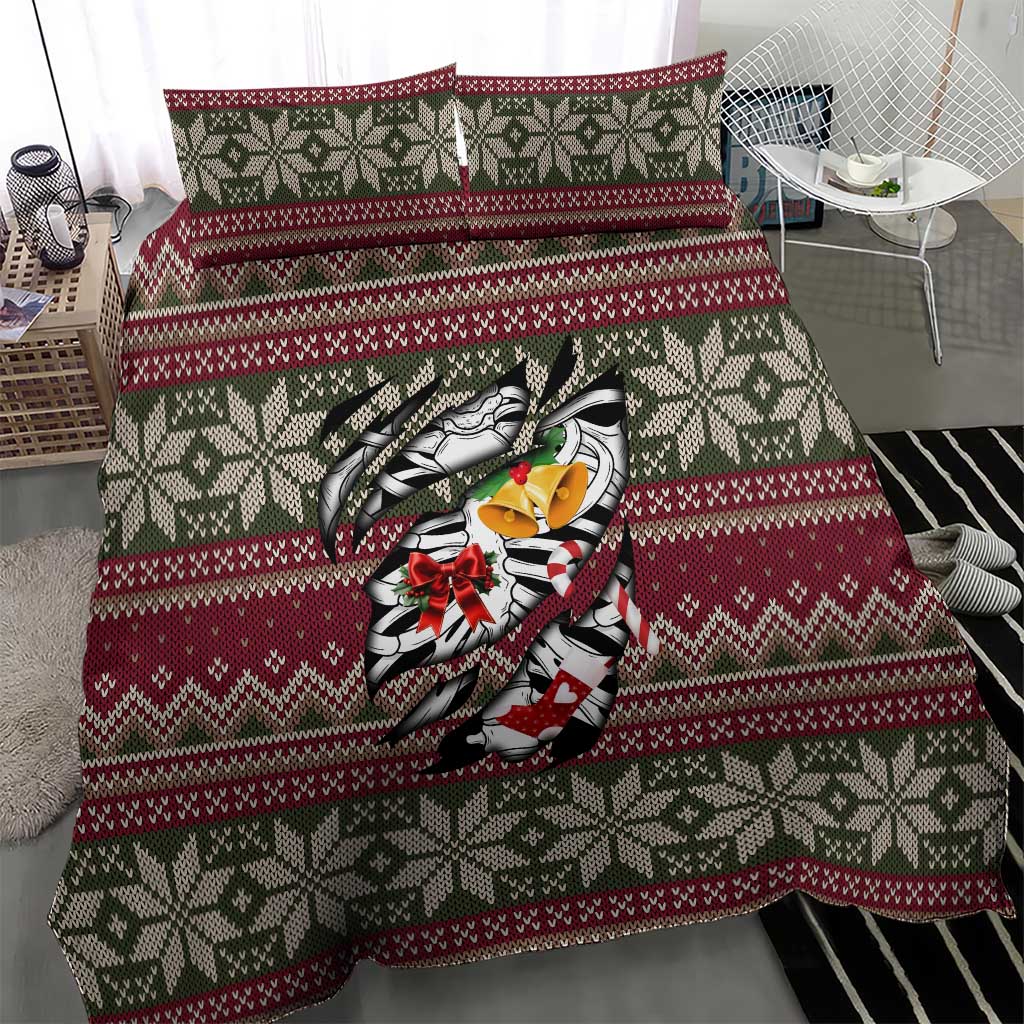 Skeleton Candy Cane Christmas Bedding Set Xmas Holiday Patterns - Wonder Print Shop