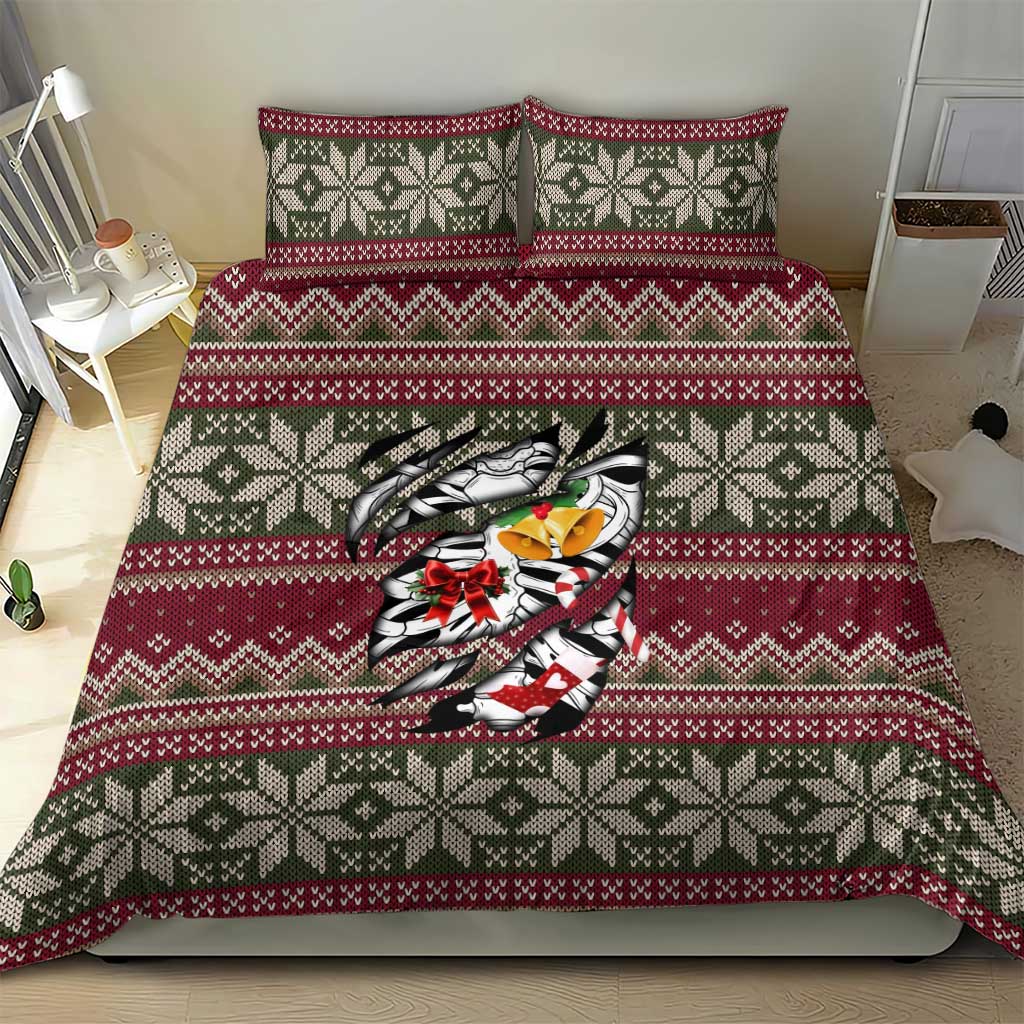 Skeleton Candy Cane Christmas Bedding Set Xmas Holiday Patterns - Wonder Print Shop