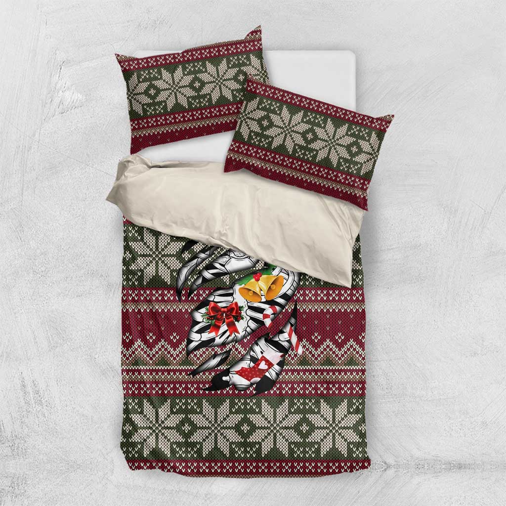 Skeleton Candy Cane Christmas Bedding Set Xmas Holiday Patterns - Wonder Print Shop