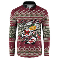 Skeleton Candy Cane Christmas Button Sweatshirt Xmas Holiday Patterns - Wonder Print Shop