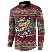 Skeleton Candy Cane Christmas Button Sweatshirt Xmas Holiday Patterns - Wonder Print Shop