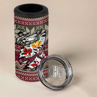 Skeleton Candy Cane Christmas 4 in 1 Can Cooler Tumbler Xmas Holiday Patterns - Wonder Print Shop