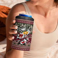 Skeleton Candy Cane Christmas 4 in 1 Can Cooler Tumbler Xmas Holiday Patterns - Wonder Print Shop