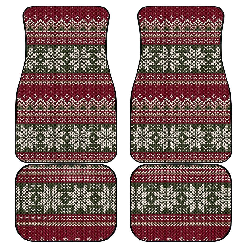 Skeleton Candy Cane Christmas Car Mats Xmas Holiday Patterns - Wonder Print Shop