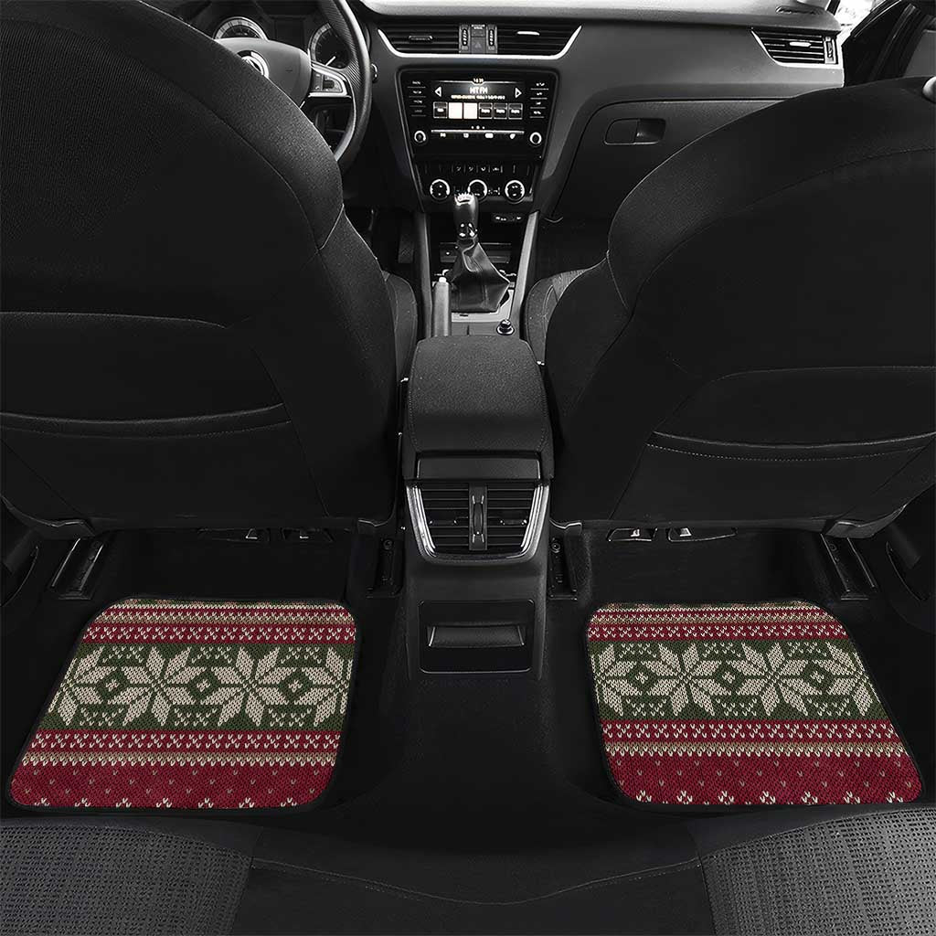 Skeleton Candy Cane Christmas Car Mats Xmas Holiday Patterns - Wonder Print Shop