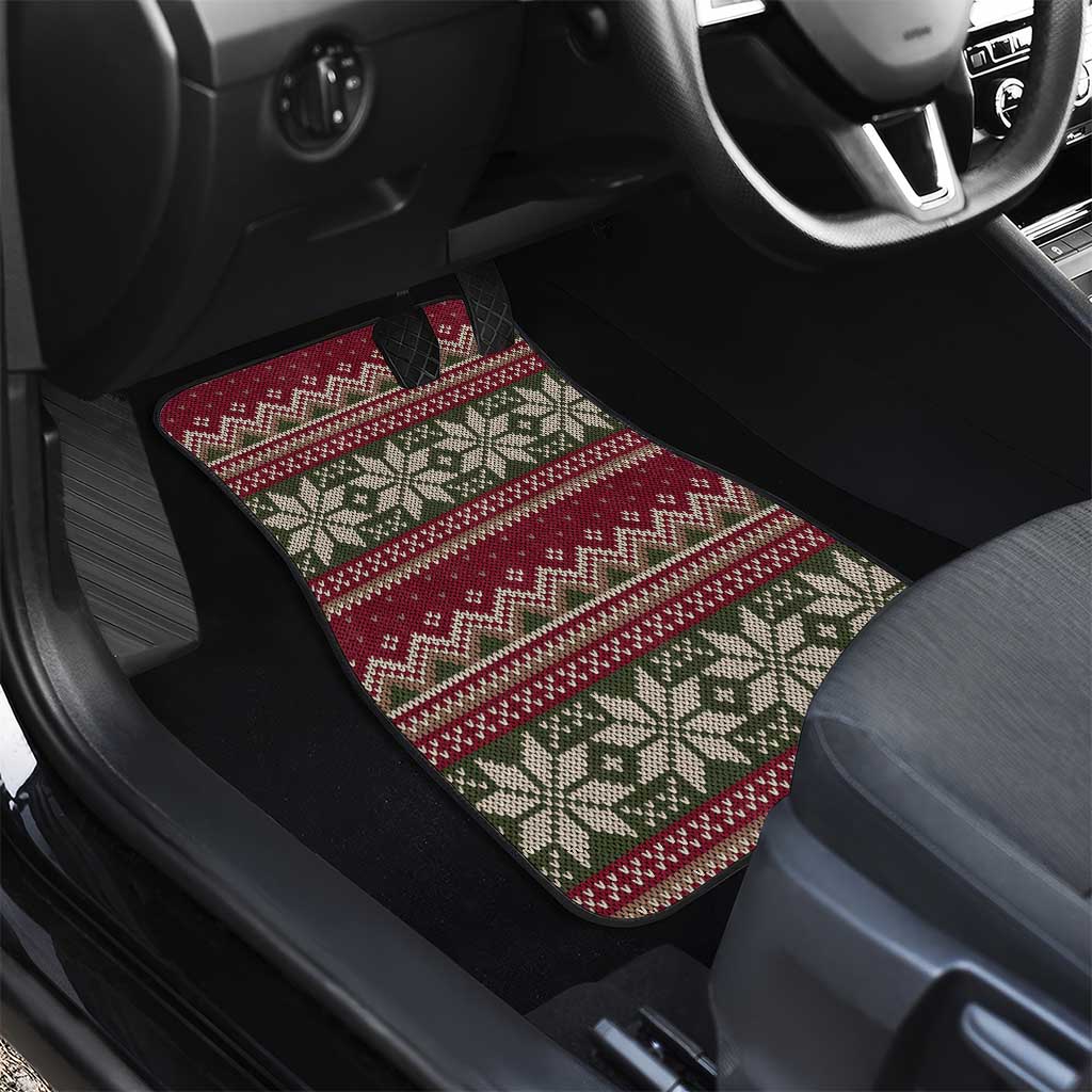 Skeleton Candy Cane Christmas Car Mats Xmas Holiday Patterns - Wonder Print Shop