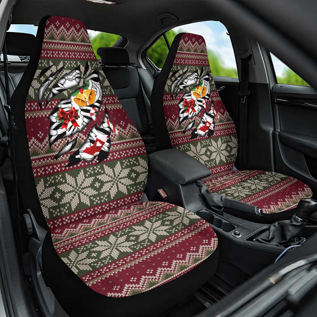 Skeleton Candy Cane Christmas Car Seat Cover Xmas Holiday Patterns - Wonder Print Shop
