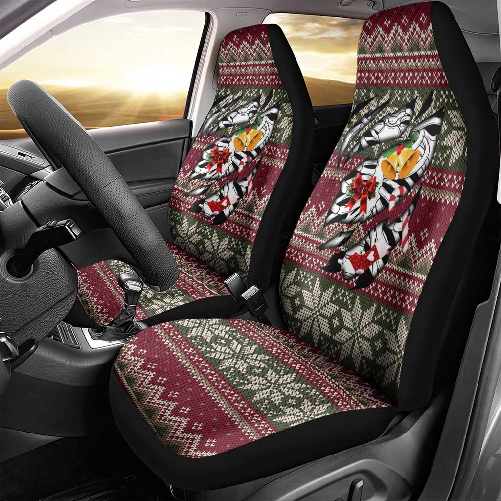 Skeleton Candy Cane Christmas Car Seat Cover Xmas Holiday Patterns - Wonder Print Shop