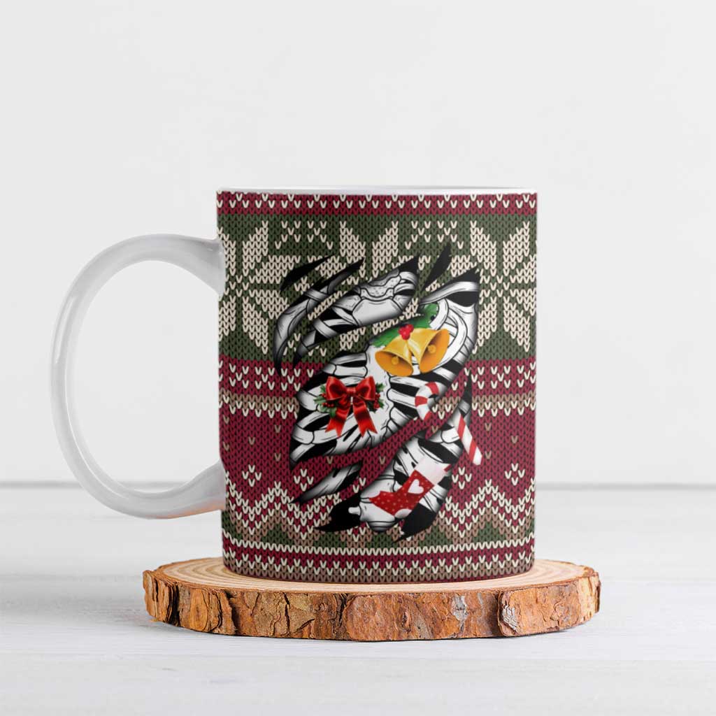 Skeleton Candy Cane Christmas Ceramic Mug Xmas Holiday Patterns - Wonder Print Shop