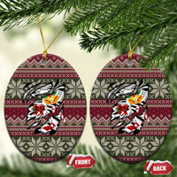 Skeleton Candy Cane Christmas Ceramic Ornament Xmas Holiday Patterns - Wonder Print Shop