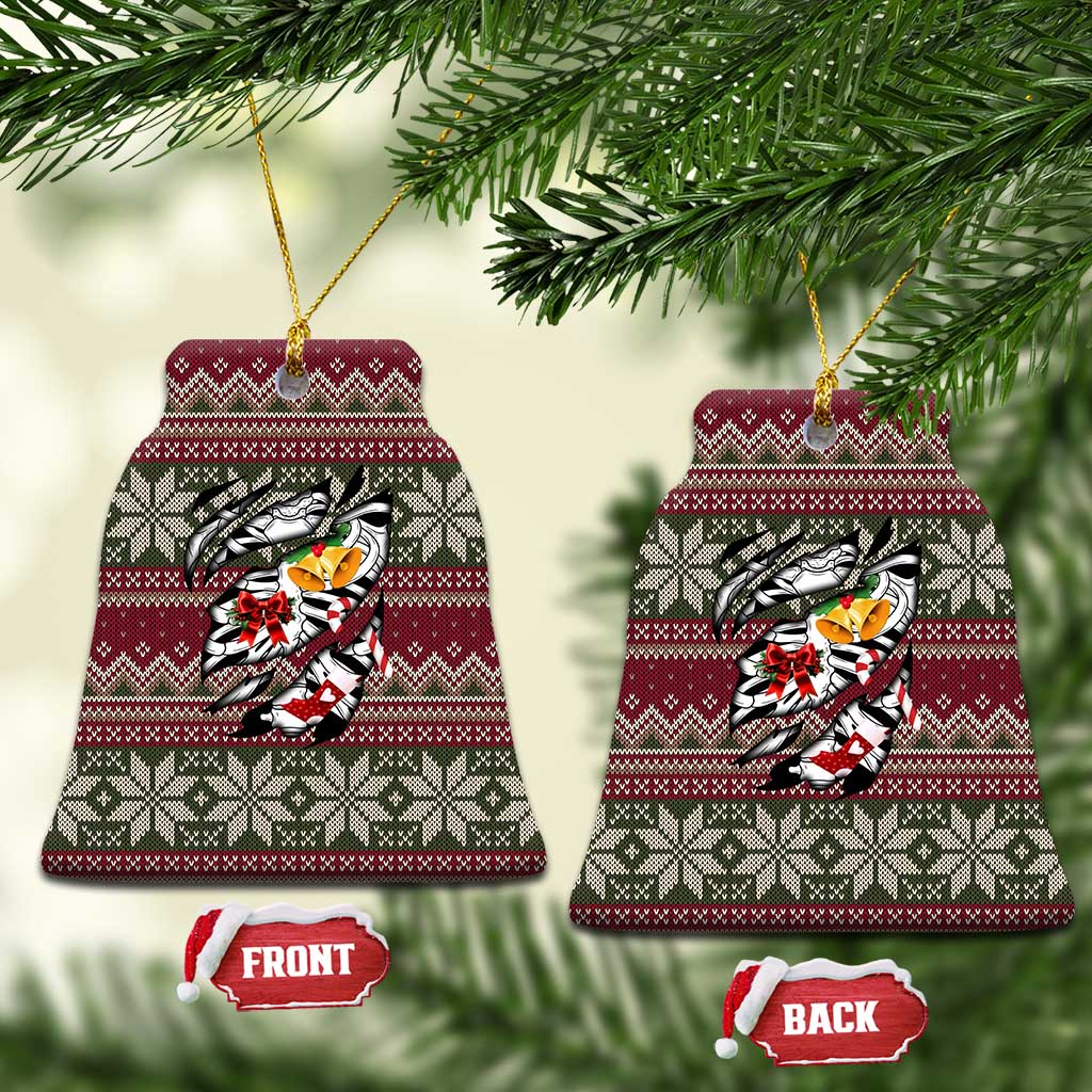 Skeleton Candy Cane Christmas Ceramic Ornament Xmas Holiday Patterns - Wonder Print Shop
