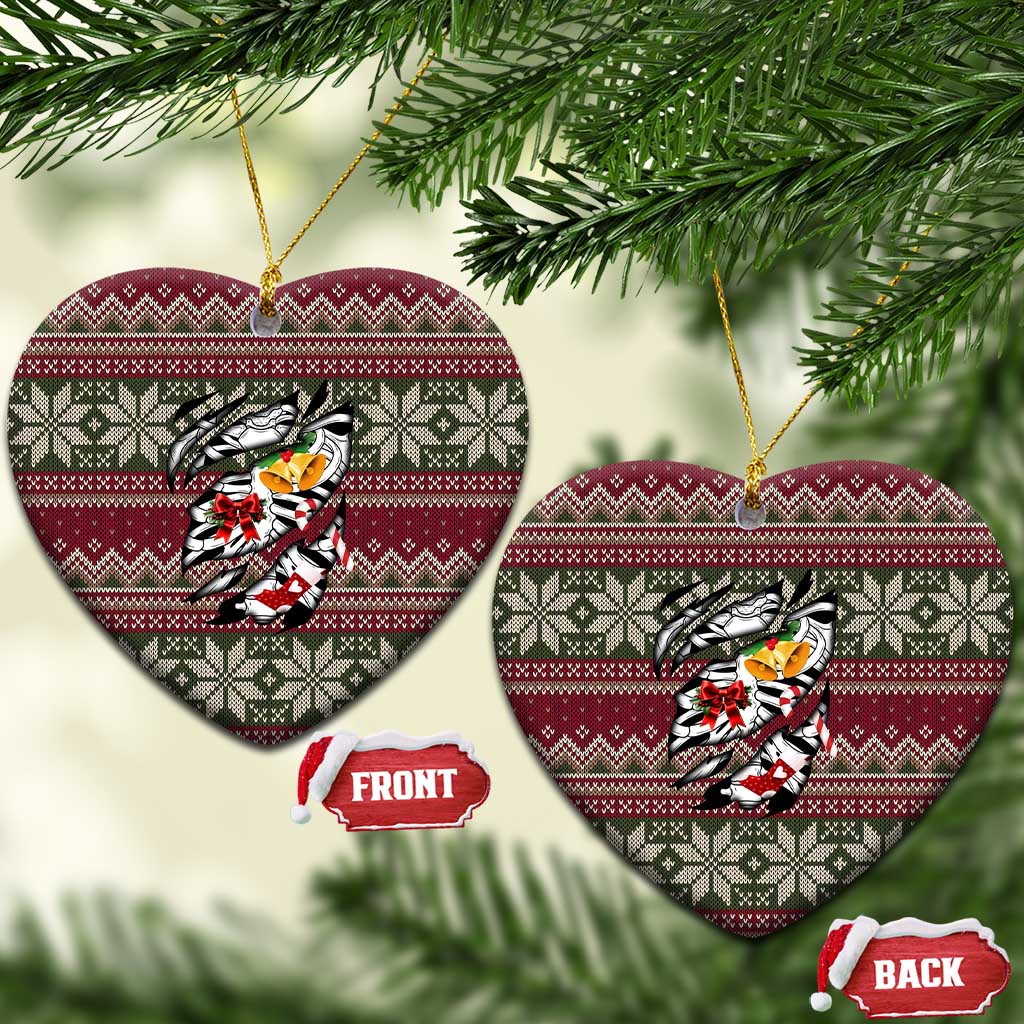 Skeleton Candy Cane Christmas Ceramic Ornament Xmas Holiday Patterns - Wonder Print Shop