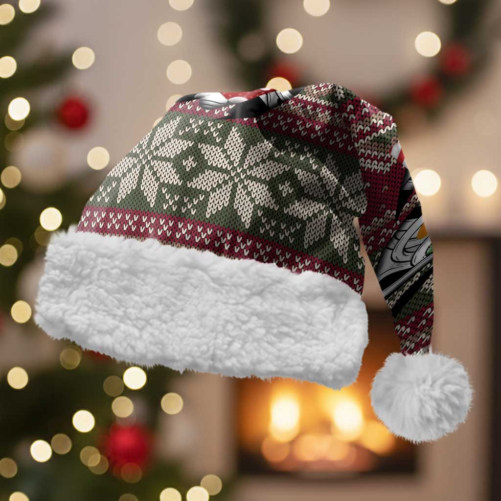 Skeleton Candy Cane Christmas Santa Hat Xmas Holiday Patterns - Wonder Print Shop