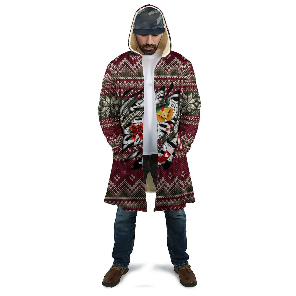 Skeleton Candy Cane Christmas Cloak Xmas Holiday Patterns - Wonder Print Shop