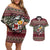 Skeleton Candy Cane Christmas Couples Matching Off Shoulder Short Dress and Hawaiian Shirt Xmas Holiday Patterns - Wonder Print Shop