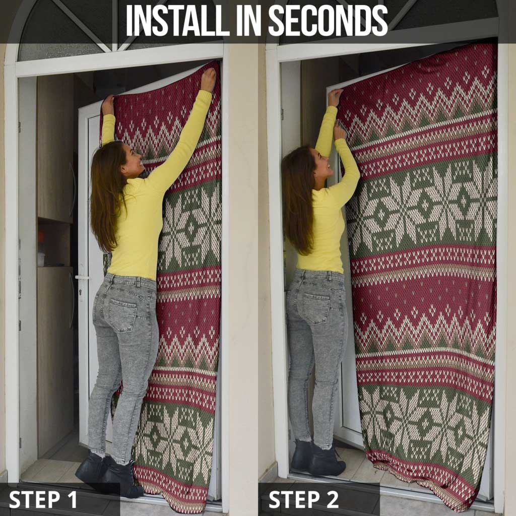 Skeleton Candy Cane Christmas Door Cover Xmas Holiday Patterns - Wonder Print Shop