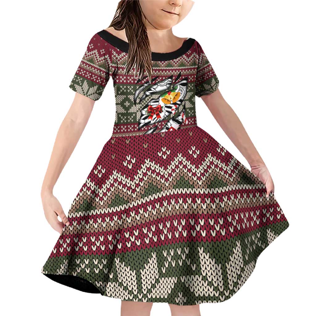 Skeleton Candy Cane Christmas Family Matching Off Shoulder Short Dress and Hawaiian Shirt Xmas Holiday Patterns - Wonder Print Shop